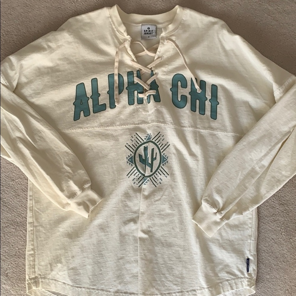 Alpha Chi Omega oversized long-sleeve tee